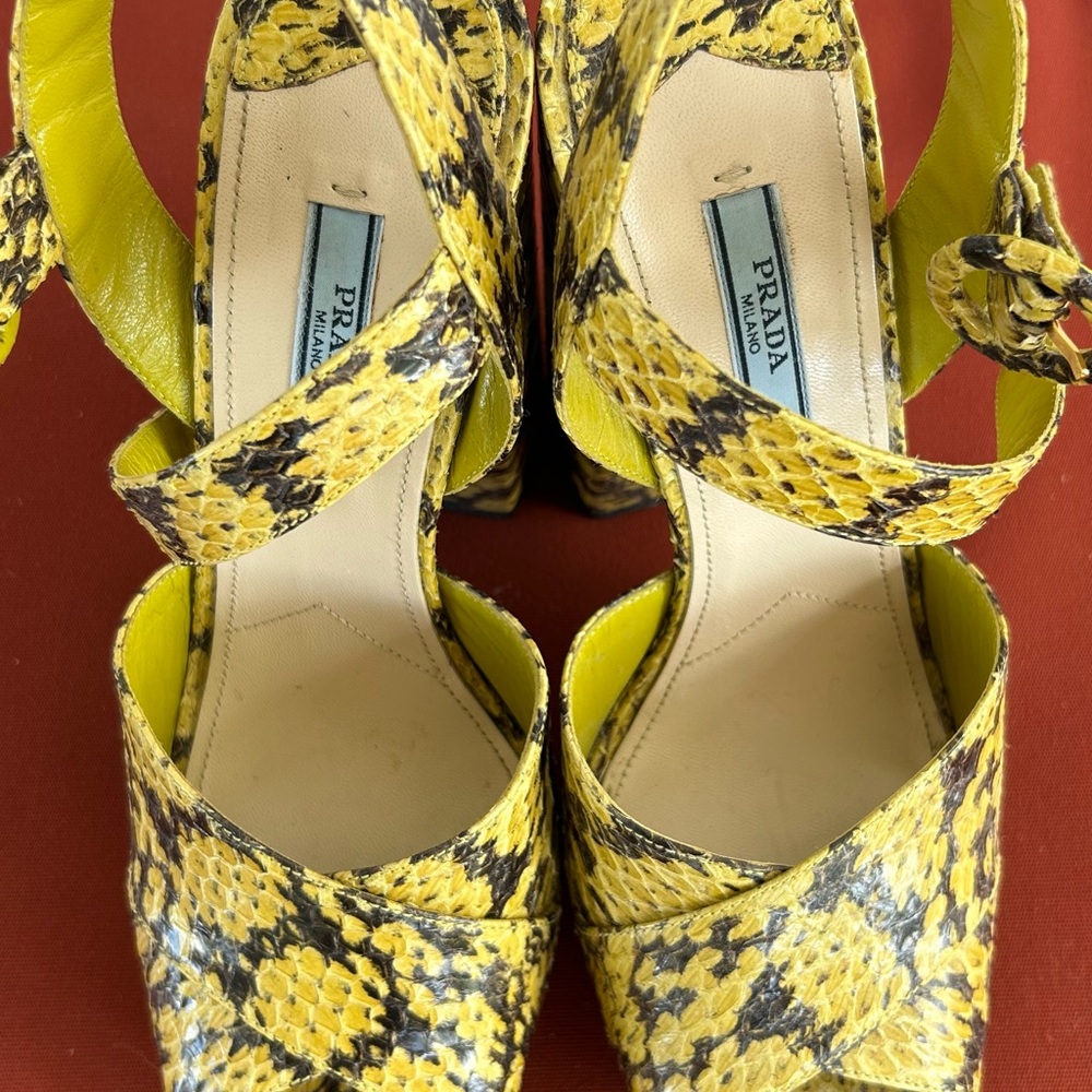 Vintage Prada Python Platform Sandal - image 5